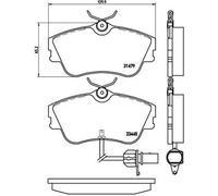 BREMBO P 85 050 Kit pastiglie freni