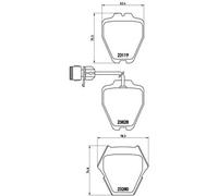 BREMBO P 85 054 Kit pastiglie freni