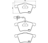 Set di pastiglie freno BREMBO P 85 062, anteriore