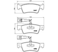 BREMBO Kit pastiglie freni