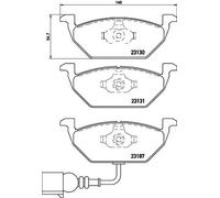 Set di pastiglie freno BREMBO P 85 072, fronte