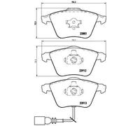 BREMBO P 85 079 Kit pastiglie freni