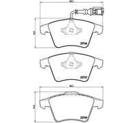 Set di pastiglie freno BREMBO P 85 082, anteriore
