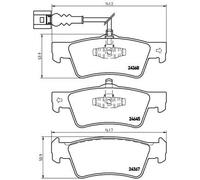 BREMBO P 85 091 Kit pastiglie freni