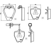 BREMBO P 85 096 Kit pastiglie freni