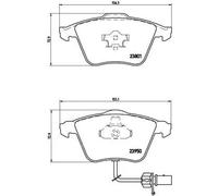 Pastiglie freno P 85 097 BREMBO per AUDI A6 C6 Avant A4 B6 Avant A6 C6 A4 B7