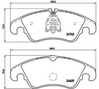 Pastiglie freno P 85 098X BREMBO per AUDI A5 A5 Sportback A5 Cabriolet A4 B8 Q5