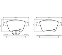 BREMBO P 85 106 Kit pastiglie freni