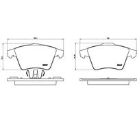 Set di pastiglie freno BREMBO P 85 107, fronte