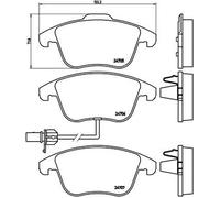 Pastiglie freno P 85 113X BREMBO per AUDI A5 A5 Sportback A5 Cabriolet A4 B8