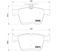 Set di pastiglie freno BREMBO P 85 125, posteriore