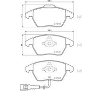 Pastiglie freno Brembo P 85 146X, anteriore. Set di 4