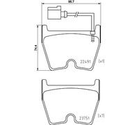 Set di pastiglie freno BREMBO Xtra P 85 152X, anteriore