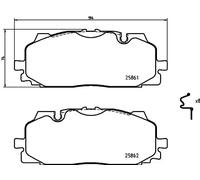 BREMBO P 85 165X Brake Pad