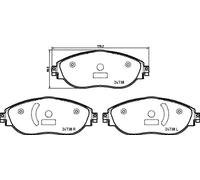BREMBO P 85 166 Kit pastiglie freno per VW ARTEON (3H7, 3H8), ARTEON SHOOTING BR