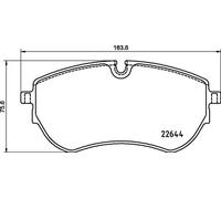 BREMBO P 85 173 Kit pastiglie freno per VW AMAROK (2HA, 2HB, S1B, S6B, S7A, S7B)