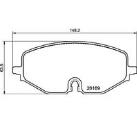 Set di pastiglie freno BREMBO P 85 182, anteriore