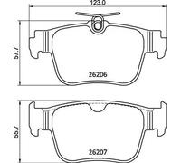 Brembo - Prime - P 85 184 - Pastiglia Freno - Posteriore, set di 4