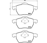 BREMBO P 86 015 Kit pastiglie freni