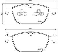 Set di pastiglie freno BREMBO P 86 023, anteriore