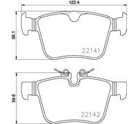 Set di pastiglie freno BREMBO P 86 029, posteriore