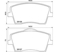 Pastiglie freno Brembo Anteriore P 86 031. Set di 4