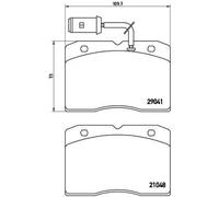 BREMBO P A6 012 Kit pastiglie freni