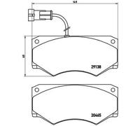BREMBO P A6 016 Kit pastiglie freni