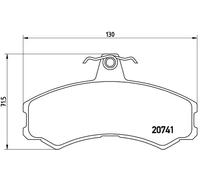 KIT PASTIGLIE FRENO BREMBO ANTERIORI PER SANTANA PS10 - ANIBAL 02->