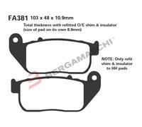 Ebc Fa-hh Series Fa381hh Sintered Brake Pads Nero