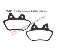 FA434HH PASTIGLIE SINTERIZZAT POST EBC HARLEY HD FXST SOFTAIL STANDARD 2006-2007