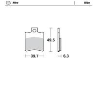 MOTO MASTER 097821 BRAKE PAD SCOOTER NITRO MALAGUTI F10 50 JETLINE WAP 2010