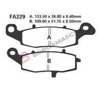 FA229HH PASTIGLIE SINTERIZZATE ANT SINISTRA EBC SUZUKI GSR 750 A ABS 2012-2017