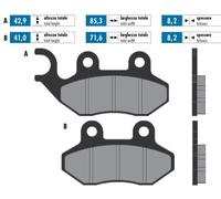 174.2099 PASTIGLIE FRENO POLINI ANTERIORE SYM JET 50 all models 50CC 2005-2008 S