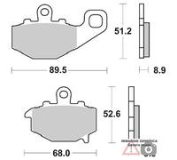 PASTIGLIE FRENO POST. KAWASAKI Z (ZRT00AAA-A1H>A3H/A6F) 1000 03/06 SBS 687LS