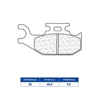 PASTIGLIE FRENO POSTER CL BRAKES 1102X59 BOMBARDIER-CAN AM DS X 650 2007-2008