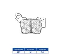 PASTIGLIE FRENO POSTERIORE CL BRAKES 1108RX3 per HUSQVARNA TC 4T 250 2005-2013