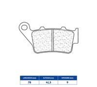 PASTIGLIE FRENO POSTERIORE CL BRAKES 2353RX3 per HUSQVARNA TC 510 2002-2004