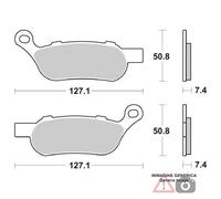 PASTIGLIE FRENO POSTERIORE HARLEY DAVIDSON FXDF Fat Bob 1584 08/12 SBS 854LS