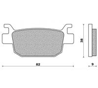 Coppia Pastiglie Organiche Freno Posteriore per Moto Honda NSS 300 Forza 2014