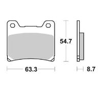 PASTIGLIE FRENO POSTERIORE SBS 555 LS YAMAHA XVS DRAG STAR V STAR CLASSIC 1100