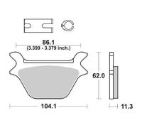 PASTIGLIE FRENO POSTERIORE SBS 669 LS HARLEY DAVIDSON FXRS LOW RIDER 1340 1987