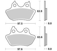PASTIGLIE FRENO POSTERIORE SBS 846 LS HARLEY FLSTC HERITAGE SOFT. CL. 1584