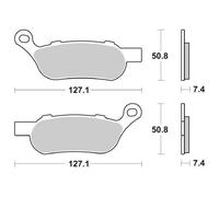 PASTIGLIE FRENO POSTERIORE SBS 854 LS HARLEY DAVIDSON FLS SOFTAIL SLIM 1690 2013