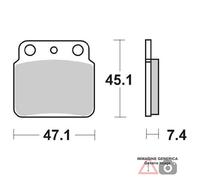 PASTIGLIE FRENO POSTERIORE SUZUKI LT R QuadRacer (H/J/K/L) 250 88/89 SBS 649SI