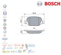 Kit PASTIGLIE FRENO POSTERIORE BOSCH ALFA ROMEO 147 1.9 JTDM 16V KW:125 dal 0...