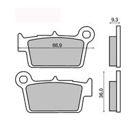 pastiglie freno POSTERIORI BETA RR 50 Enduro Standard 2009 2010 RMS SINTERIZZATE