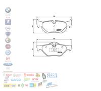 PASTIGLIE FRENO POSTERIORI BMW SERIE 1 E81 3 E90 X1 E84 510008