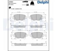 Pastiglie freno posteriori Delphi per Jeep Gladiator Wrangler