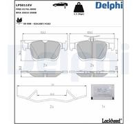 Pastiglie freno posteriori Delphi per VW Golf